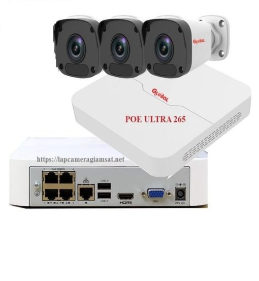 Trọn bộ 3 mắt Camera IP Global