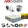 Trọn bộ 2 mắt camera hikvision Full HD 2.0