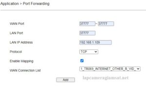 Mở port 37777 trên modem FPT để xem camera Dahua