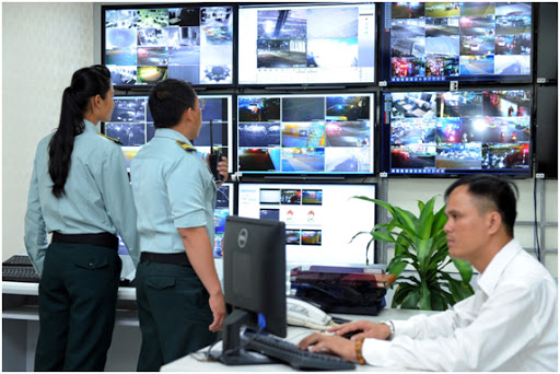 Camera giám sát an ninh khu trun tâm thương mại Long Biên